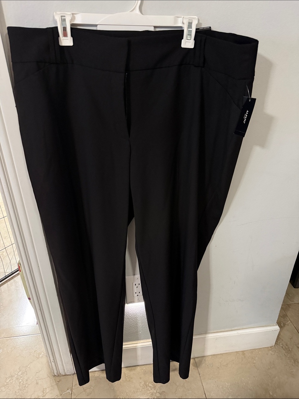 Alfani Black Pull-On Curvy Stretch Trousers